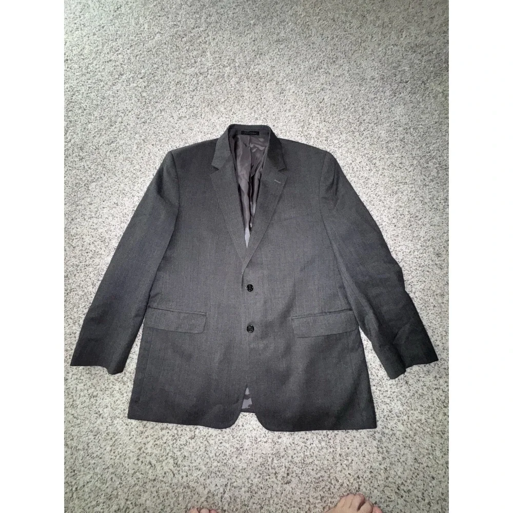 Chaps Men's Dark Gray Suit Jacket Blazer 100% Wool – Size 44R